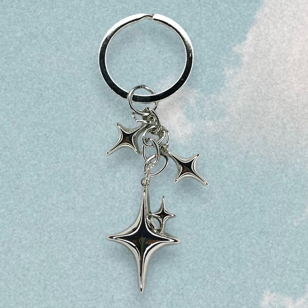 Y2k stars keychain